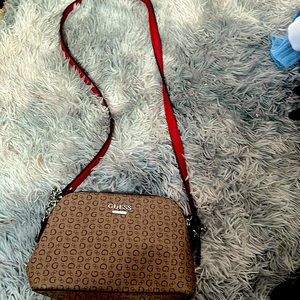 red and brown cross body